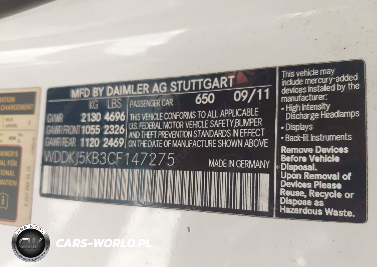 2012 Mercedes-Benz E 350 VIN:WDDKJ5KB3CF147275 - 9