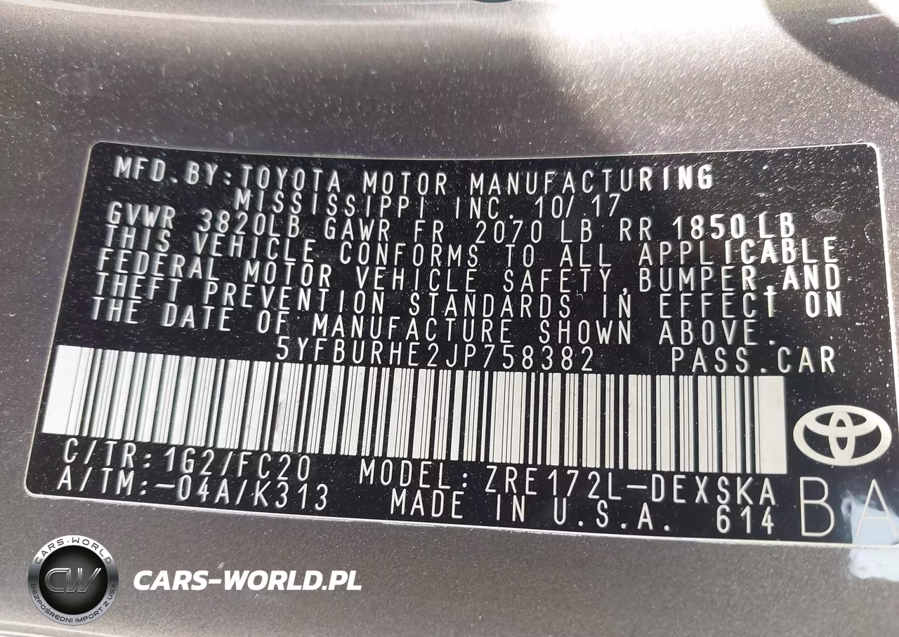 2018 Toyota Corolla Se VIN:5YFBURHE2JP758382 - 9