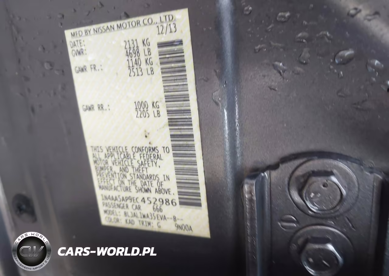 2014 Nissan Maxima 3.5 Sv VIN:1N4AA5AP9EC452986 - 9