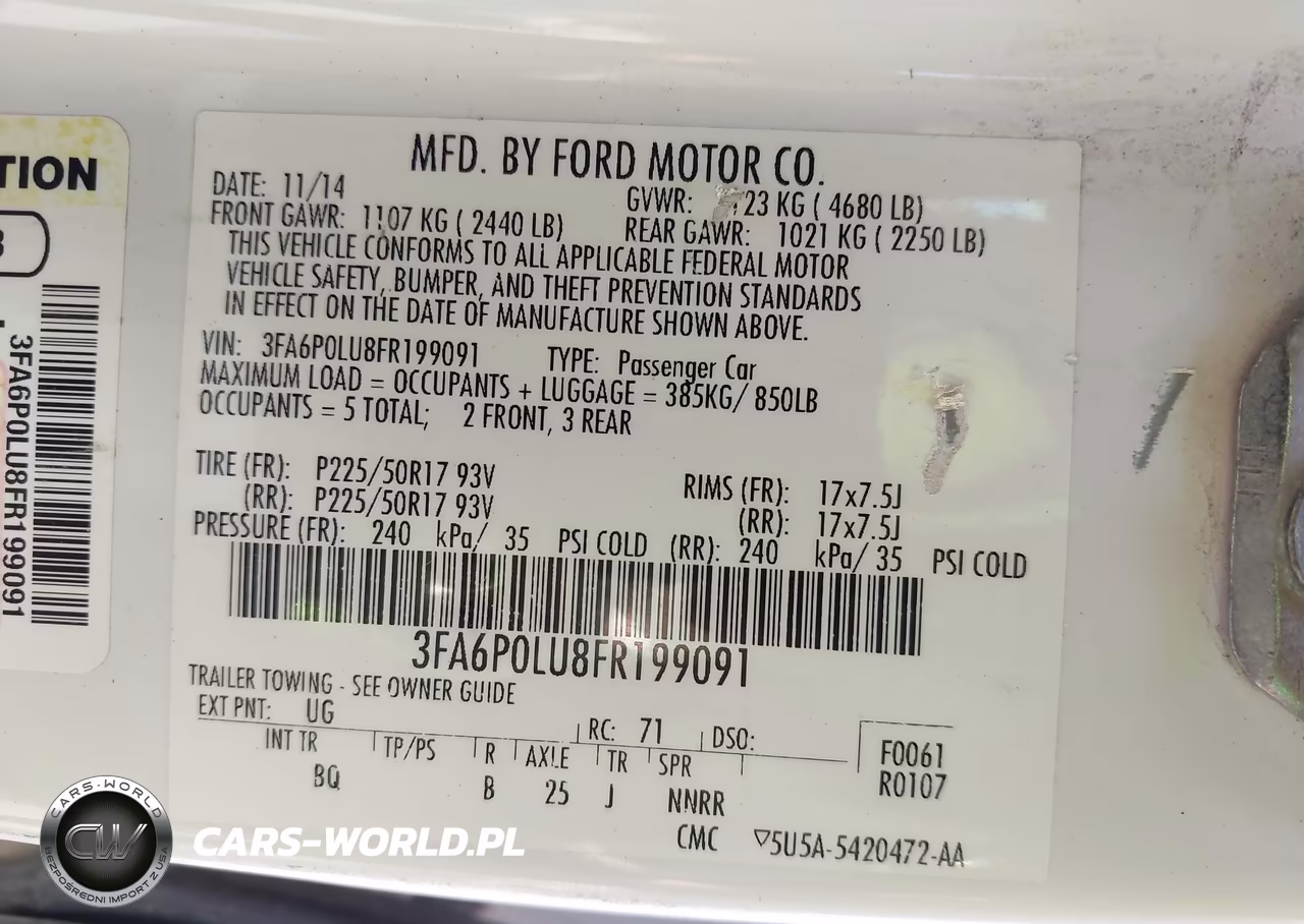 2015 Ford Fusion Hybrid Se VIN:3FA6P0LU8FR199091 - 9
