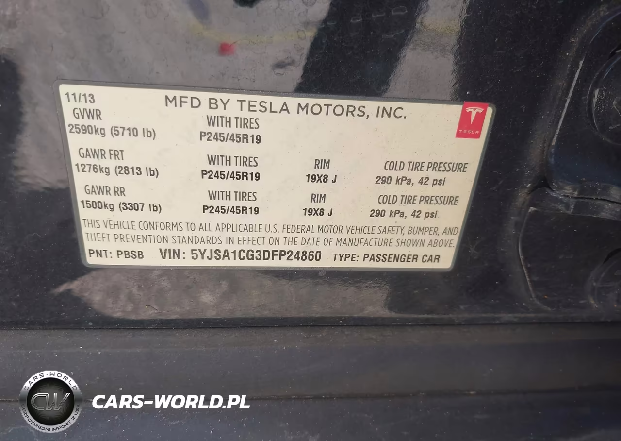 2013 Tesla Model S VIN:5YJSA1CG3DFP24860 - 9