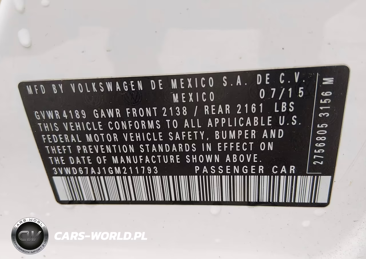 2016 Volkswagen Jetta 1.4T Se VIN:3VWD67AJ1GM211793 - 9