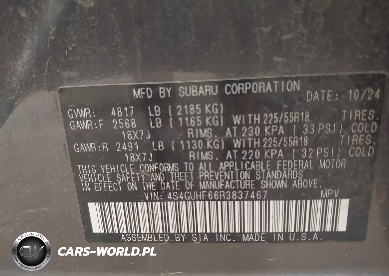 2024 Subaru Crosstrek Sport VIN:4S4GUHF66R3837467 - 9