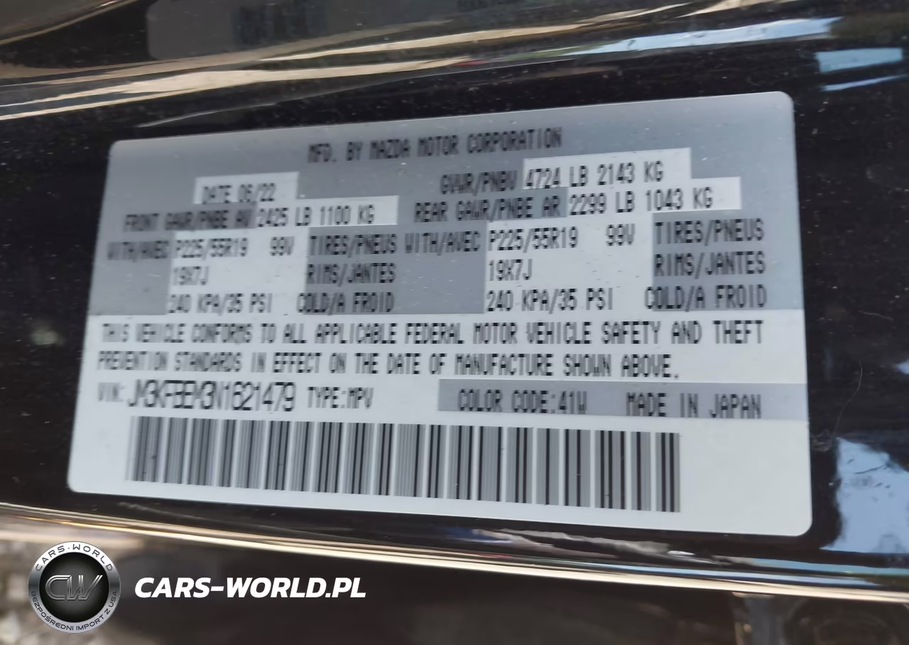 2022 Mazda Cx-5 2.5 S Premium Plus VIN:JM3KFBEM3N1621479 - 9