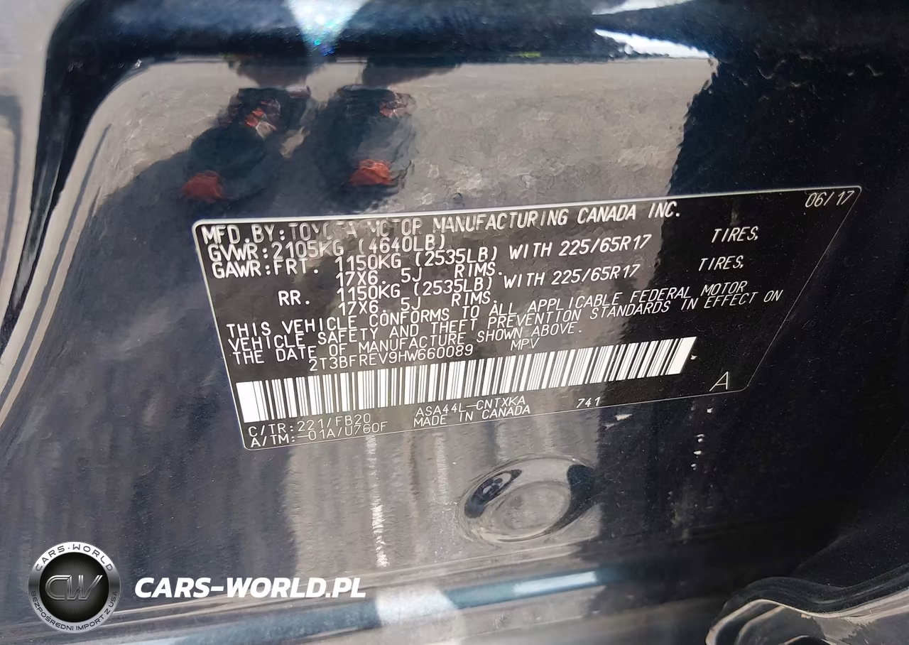 2017 Toyota Rav4 Le VIN:2T3BFREV9HW660089 - 9