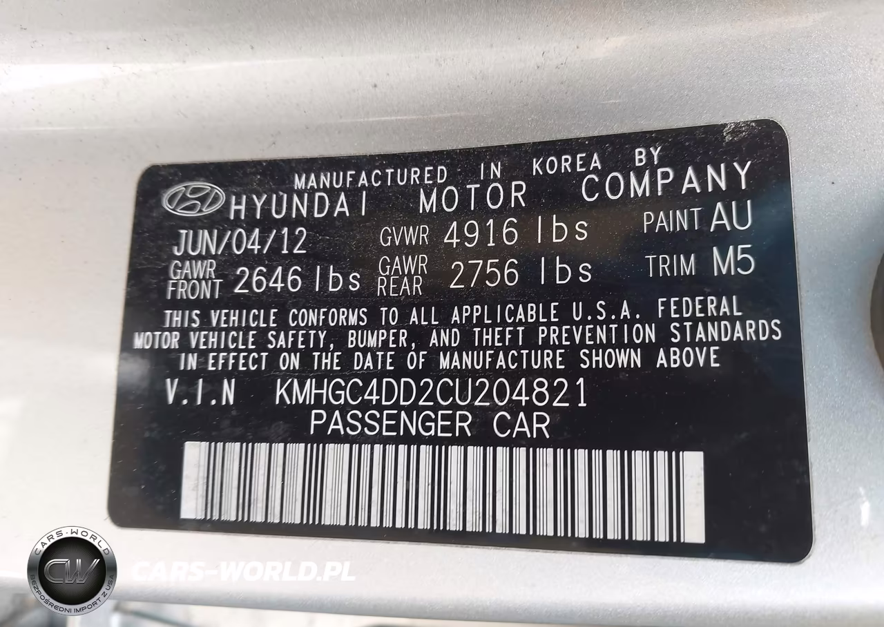 2012 Hyundai Genesis 3.8 VIN:KMHGC4DD2CU204821 - 9