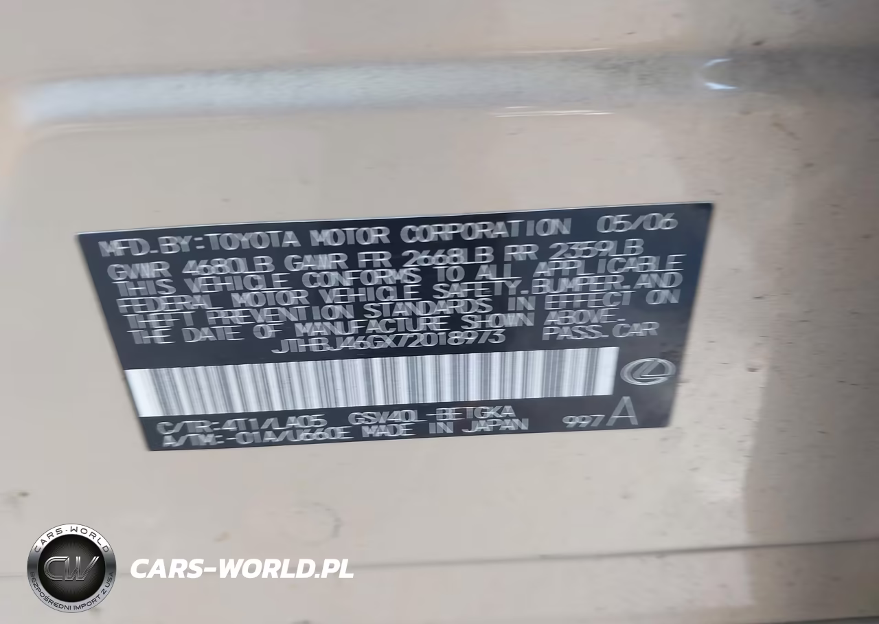 2007 Lexus Es 350 VIN:JTHBJ46GX72018973 - 9