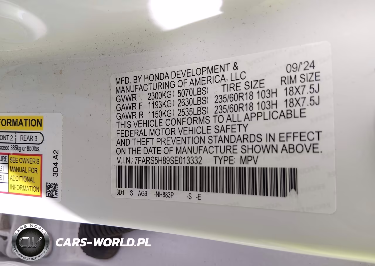 2025 Honda Cr-V Hybrid Sport-L VIN:7FARS5H89SE013332 - 9