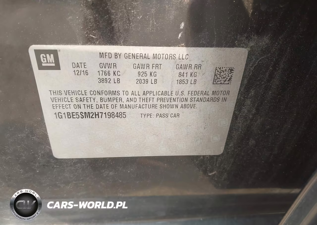 2017 Chevrolet Cruze Lt Auto VIN:1G1BE5SM2H7198485 - 9