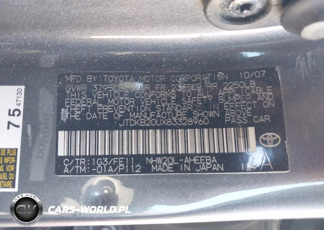 2008 Toyota Prius VIN:JTDKB20UX83328960 - 9
