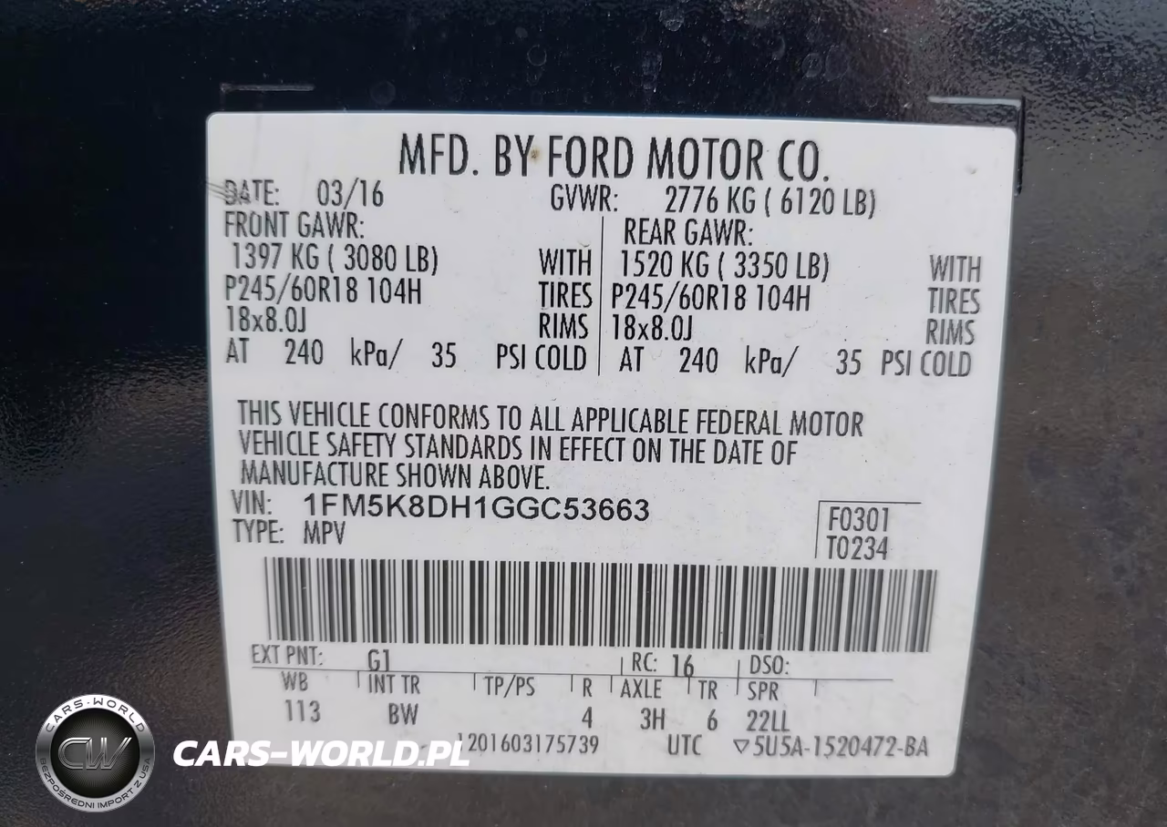 2016 Ford Explorer Xlt VIN:1FM5K8DH1GGC53663 - 9