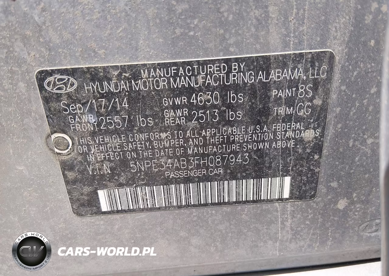 2015 Hyundai Sonata Sport 2.0T VIN:5NPE34AB3FH087943 - 9