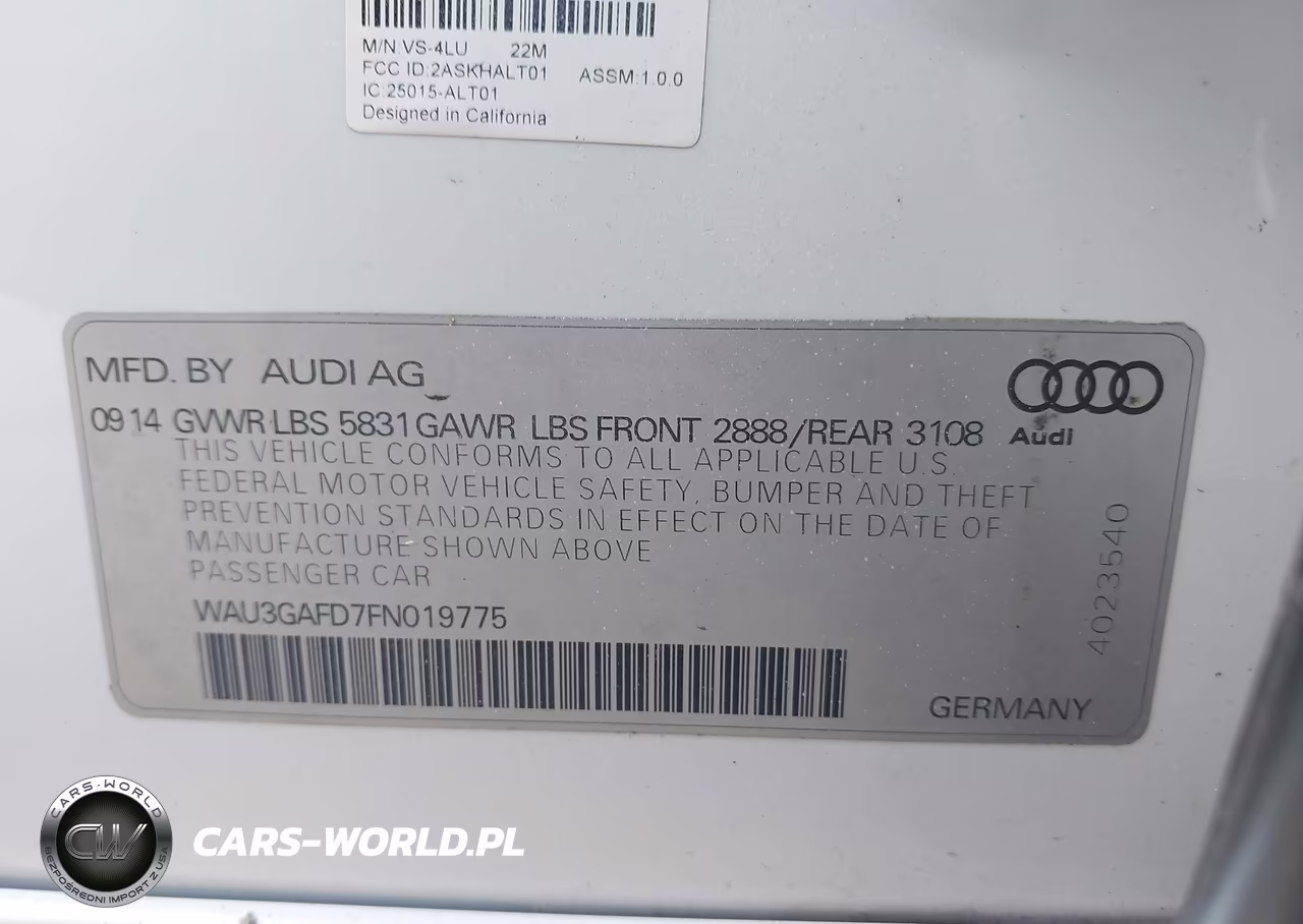 2015 Audi A8 L 3.0T VIN:WAU3GAFD7FN019775 - 9