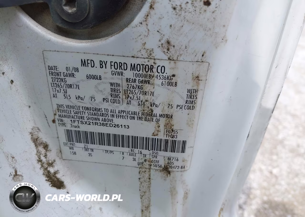 2008 Ford Super Duty F-250 Srw Xl VIN:1FTSX21R38ED26113 - 9