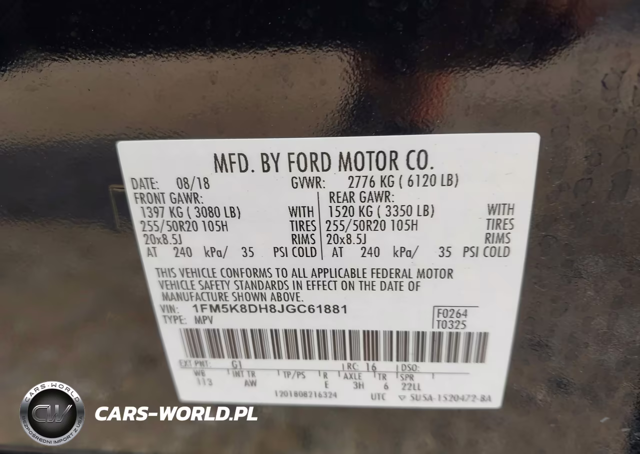 2018 Ford Explorer Xlt VIN:1FM5K8DH8JGC61881 - 9