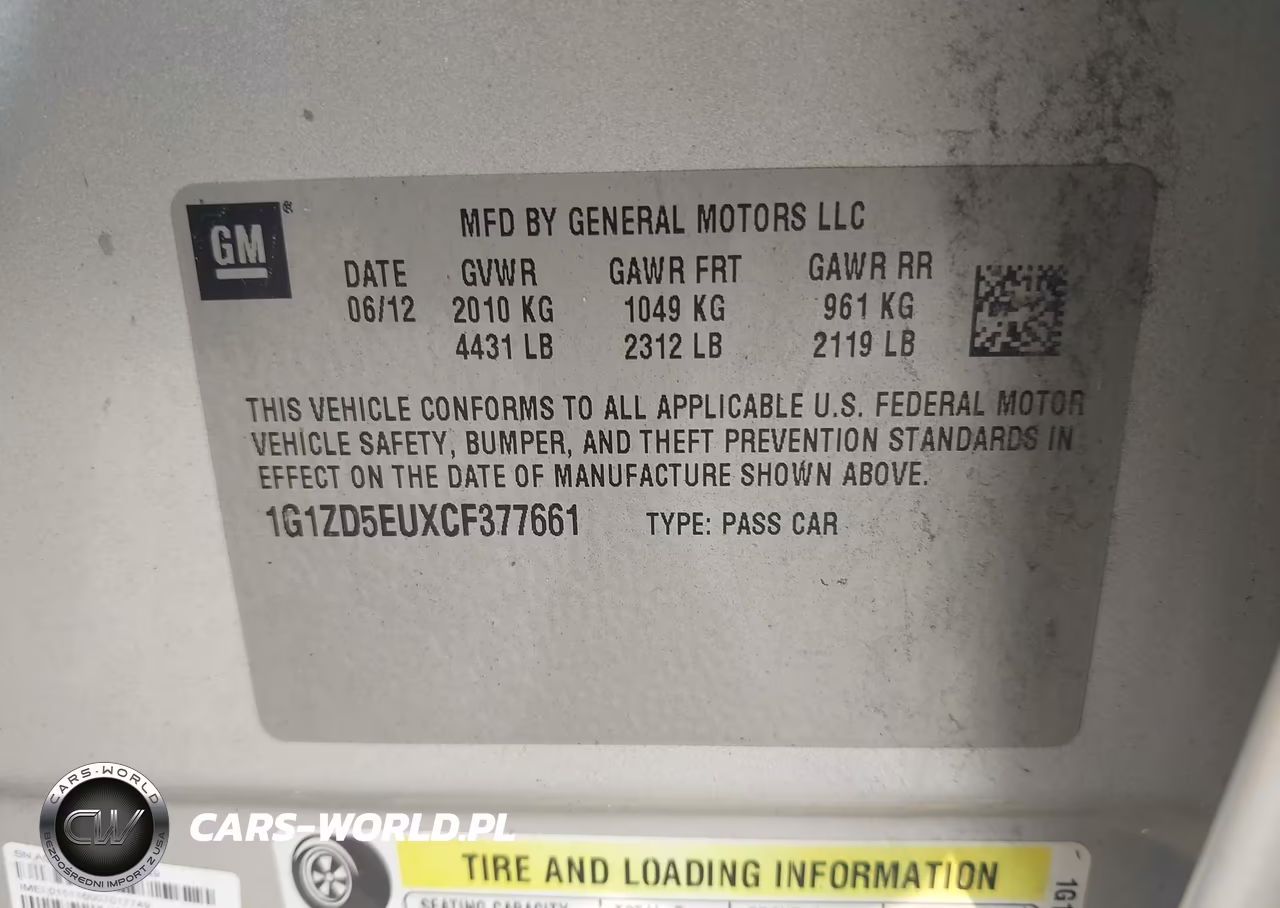 2012 Chevrolet Malibu 2Lt VIN:1G1ZD5EUXCF377661 - 9