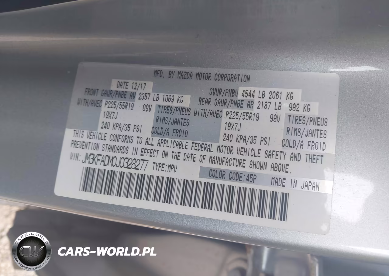 2018 Mazda Cx-5 Grand Touring VIN:JM3KFADM0J0328277 - 9