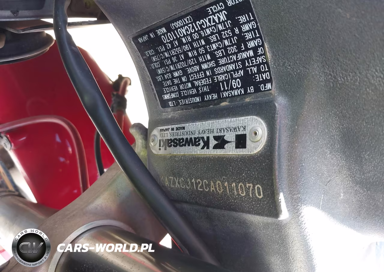 2012 Kawasaki Zx1000 J VIN:JKAZXCJ12CA011070 - 10