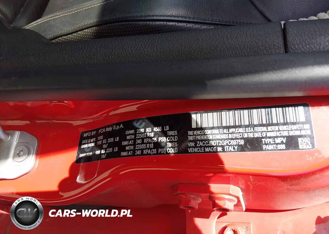 2016 Jeep Renegade Limited VIN:ZACCJBDT2GPC69759 - 9