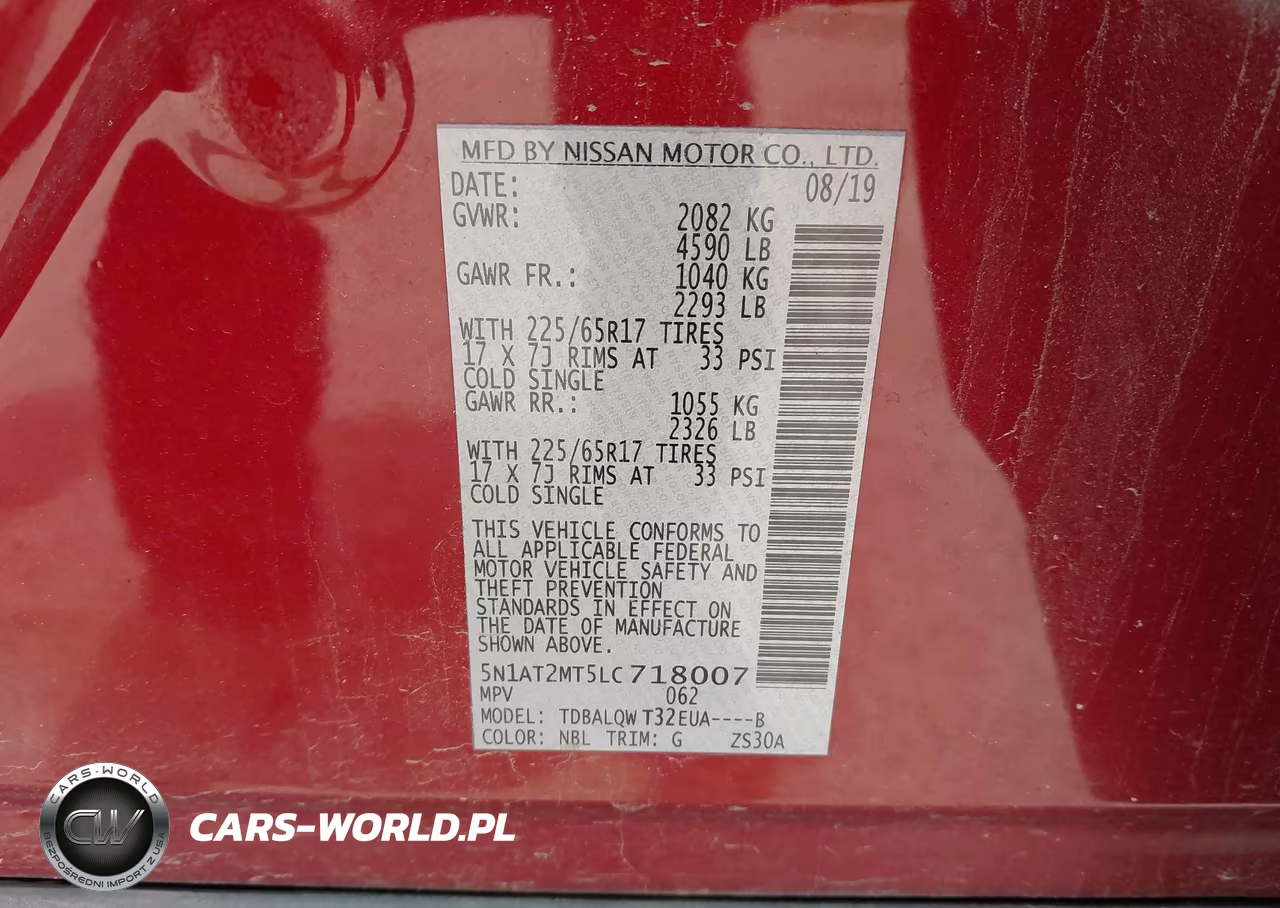 2020 Nissan Rogue Sv Fwd VIN:5N1AT2MT5LC718007 - 9