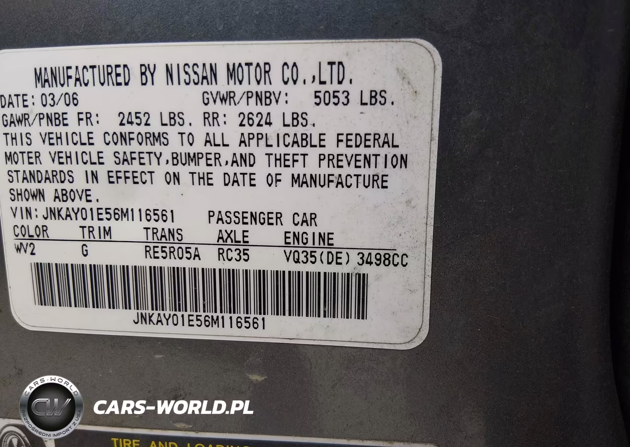 2006 Infiniti M35 VIN:JNKAY01E56M116561 - 9