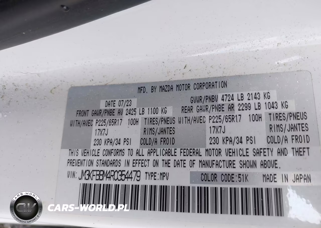 2024 Mazda Cx-5 2.5 S Select VIN:JM3KFBBM4R0354479 - 9
