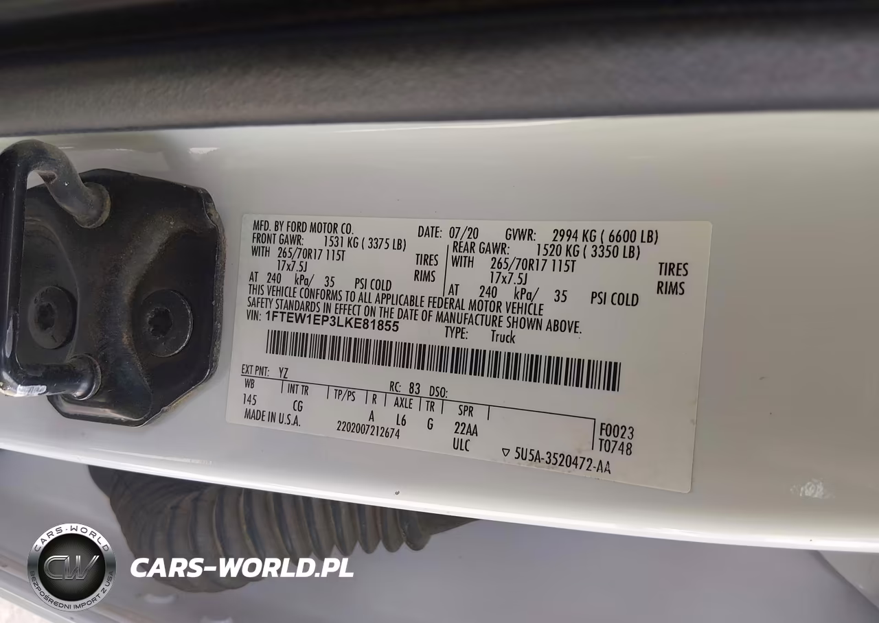 2020 Ford F-150 Xl VIN:1FTEW1EP3LKE81855 - 9