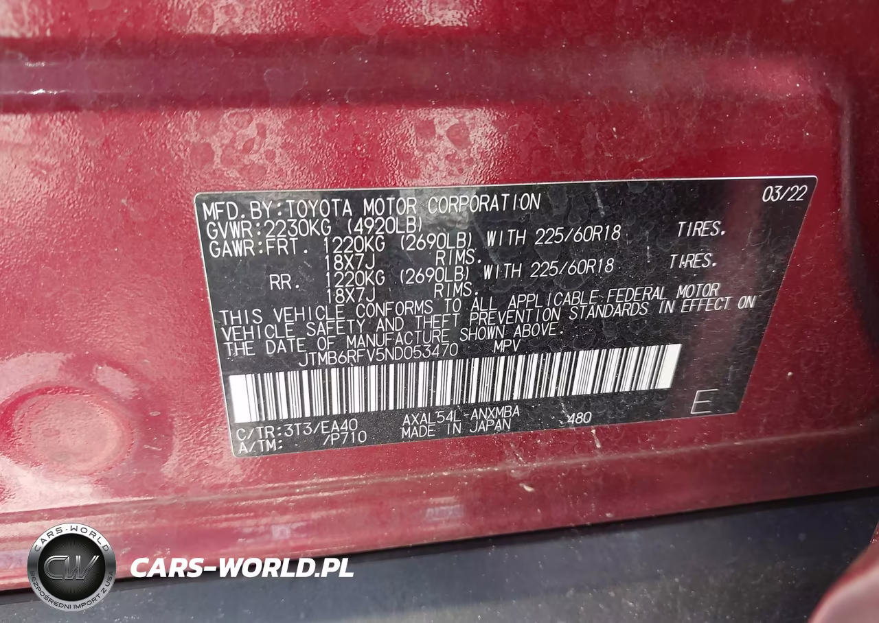 2022 Toyota Rav4 Hybrid Xle Premium VIN:JTMB6RFV5ND053470 - 9