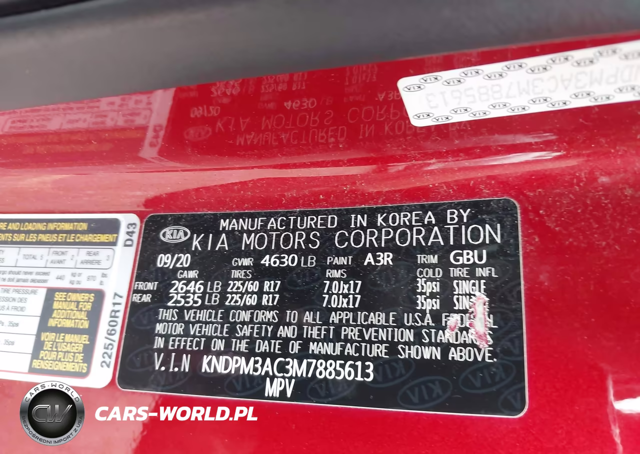 2021 Kia Sportage Lx VIN:KNDPM3AC3M7885613 - 9
