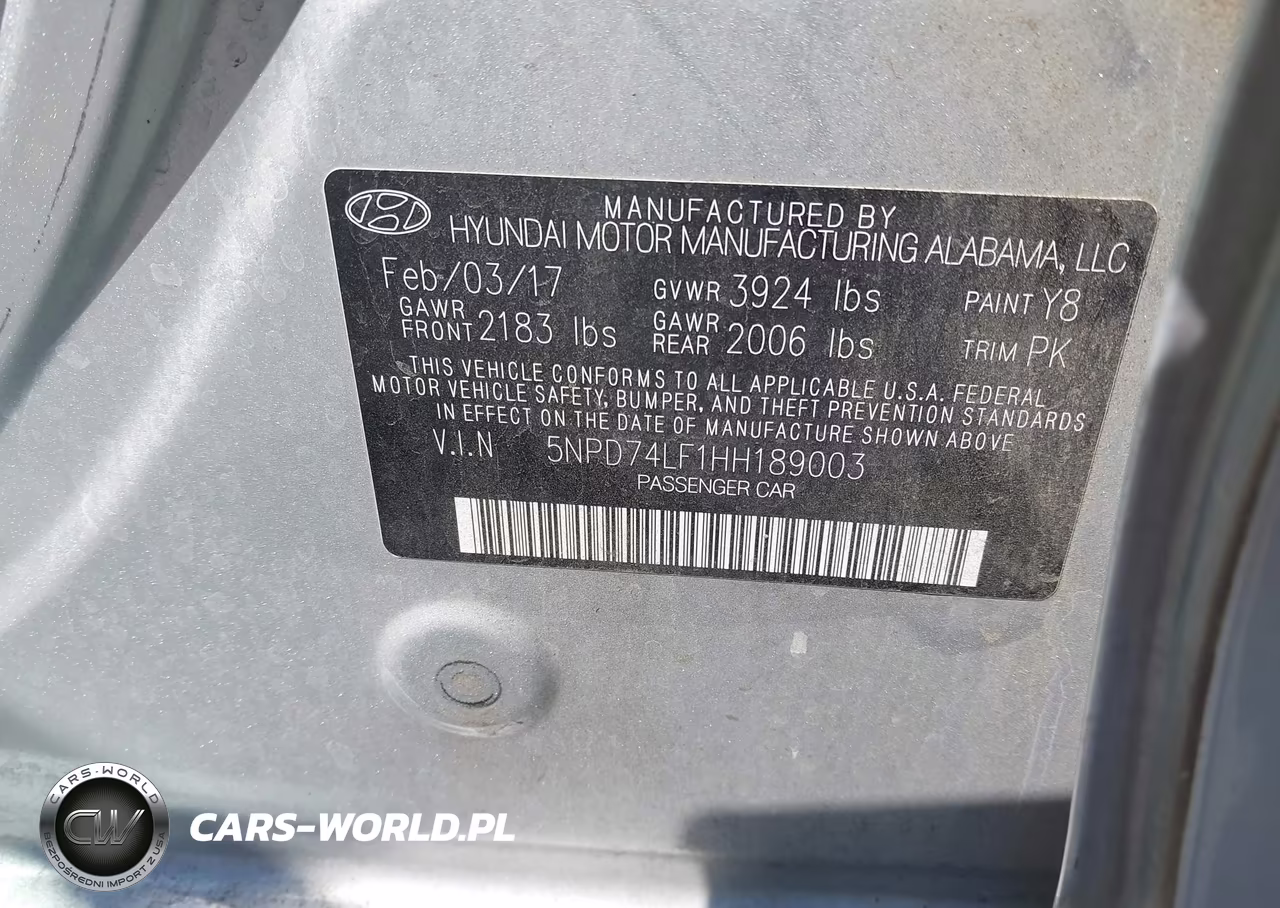 2017 Hyundai Elantra Se VIN:5NPD74LF1HH189003 - 9