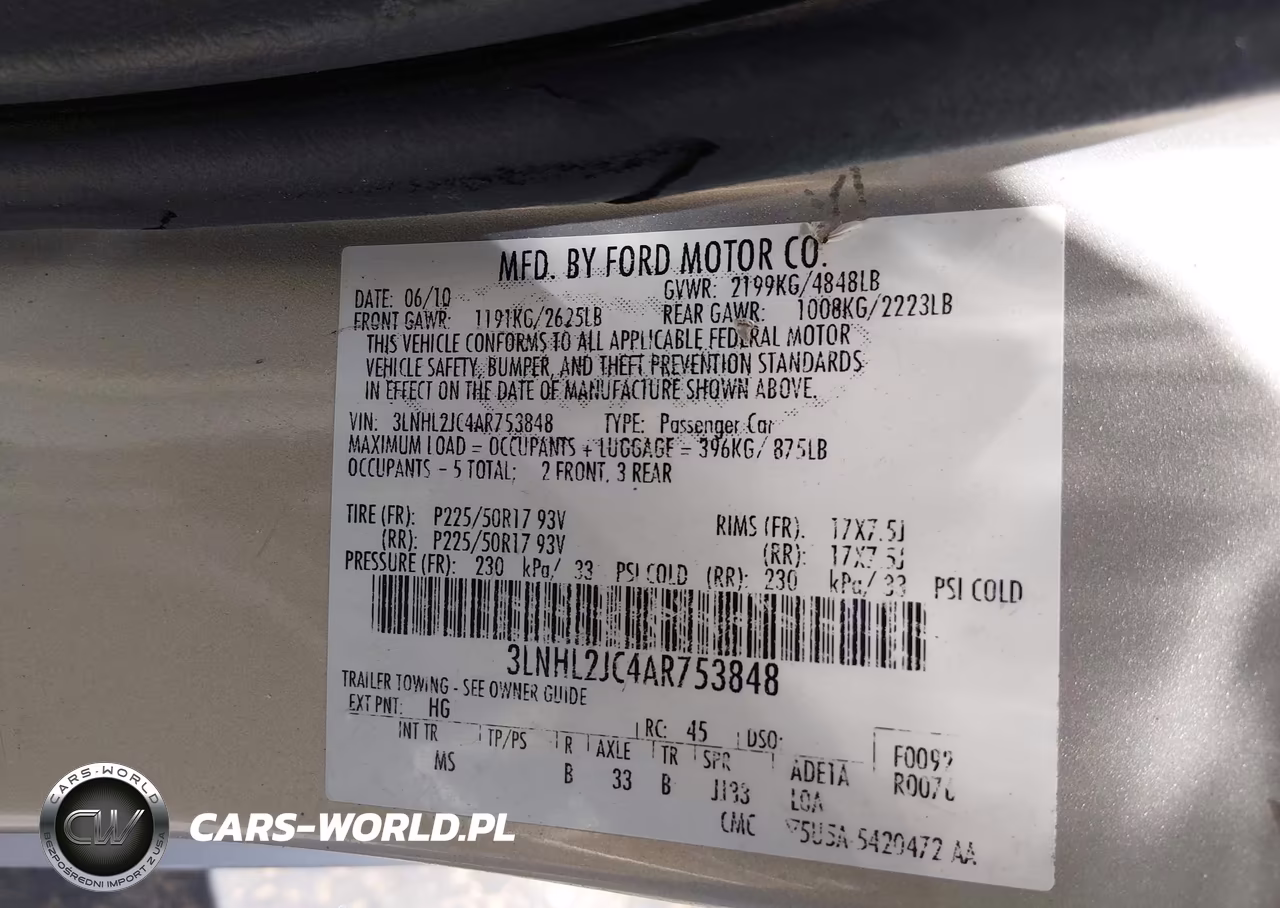 2010 Lincoln Mkz VIN:3LNHL2JC4AR753848 - 9