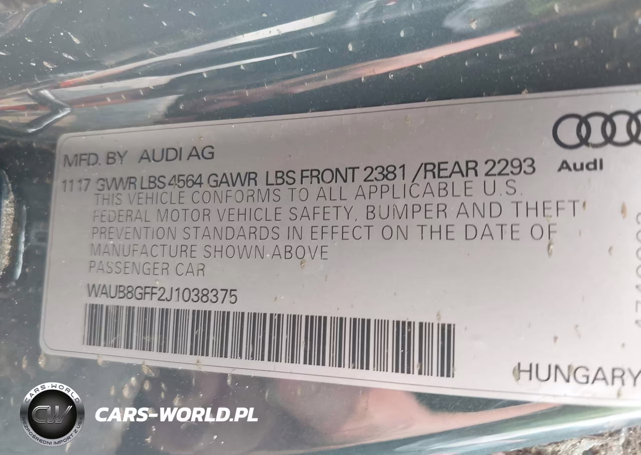 2018 Audi A3 2.0T Premium VIN:WAUB8GFF2J1038375 - 9