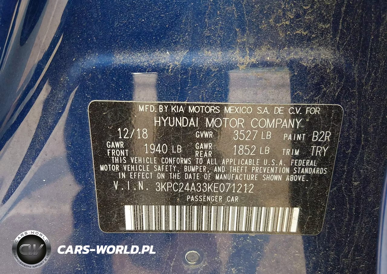 2019 Hyundai Accent Se VIN:3KPC24A33KE071212 - 9