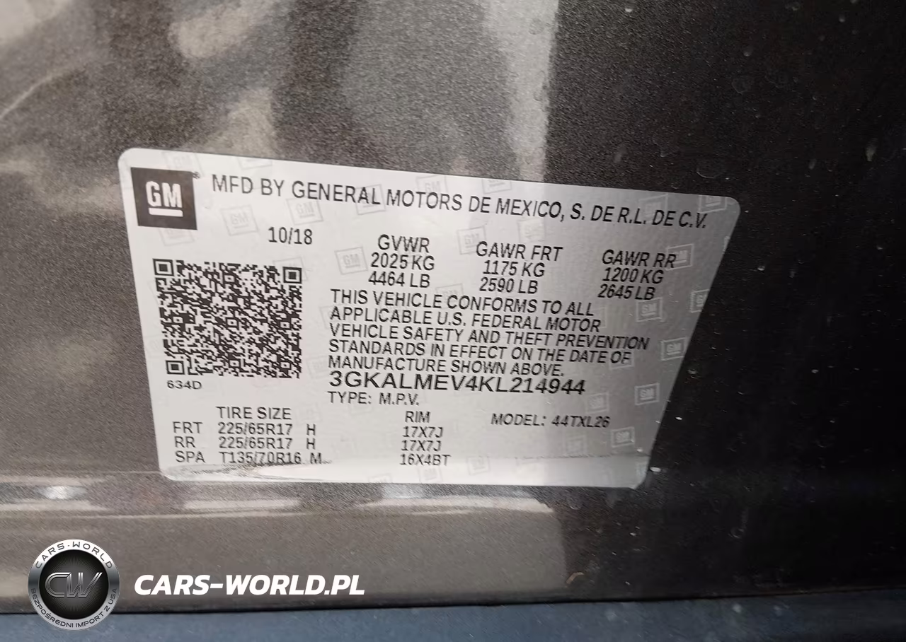 2019 GMC Terrain Sle VIN:3GKALMEV4KL214944 - 9