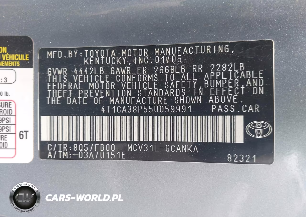 2005 Toyota Camry Solara Se V6 VIN:4T1CA38P55U059991 - 9