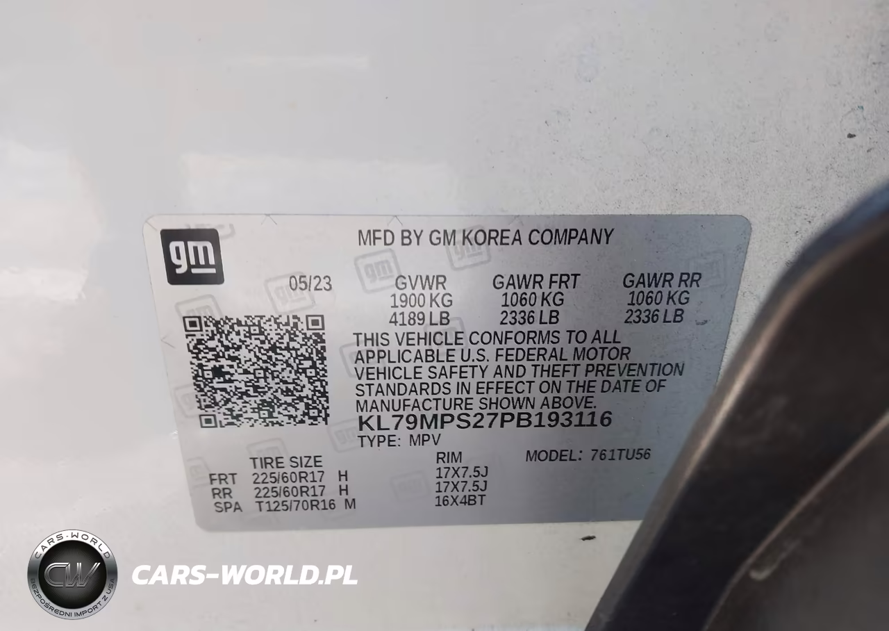 2023 Chevrolet Trailblazer Fwd Lt VIN:KL79MPS27PB193116 - 9
