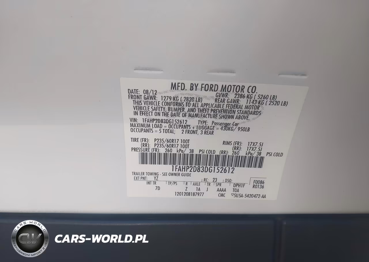 2013 Ford Taurus Se VIN:1FAHP2D83DG152612 - 9
