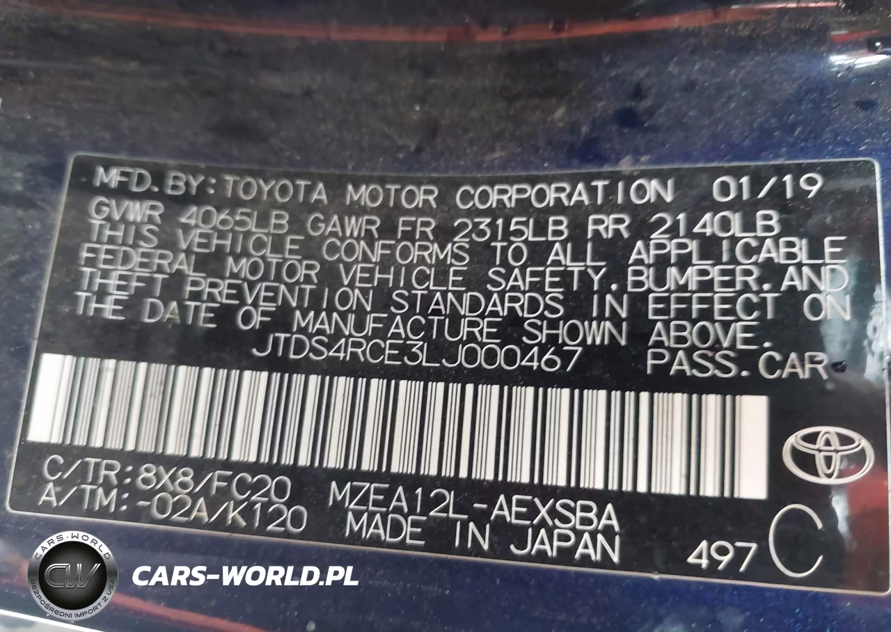 2020 Toyota Corolla Se VIN:JTDS4RCE3LJ000467 - 9