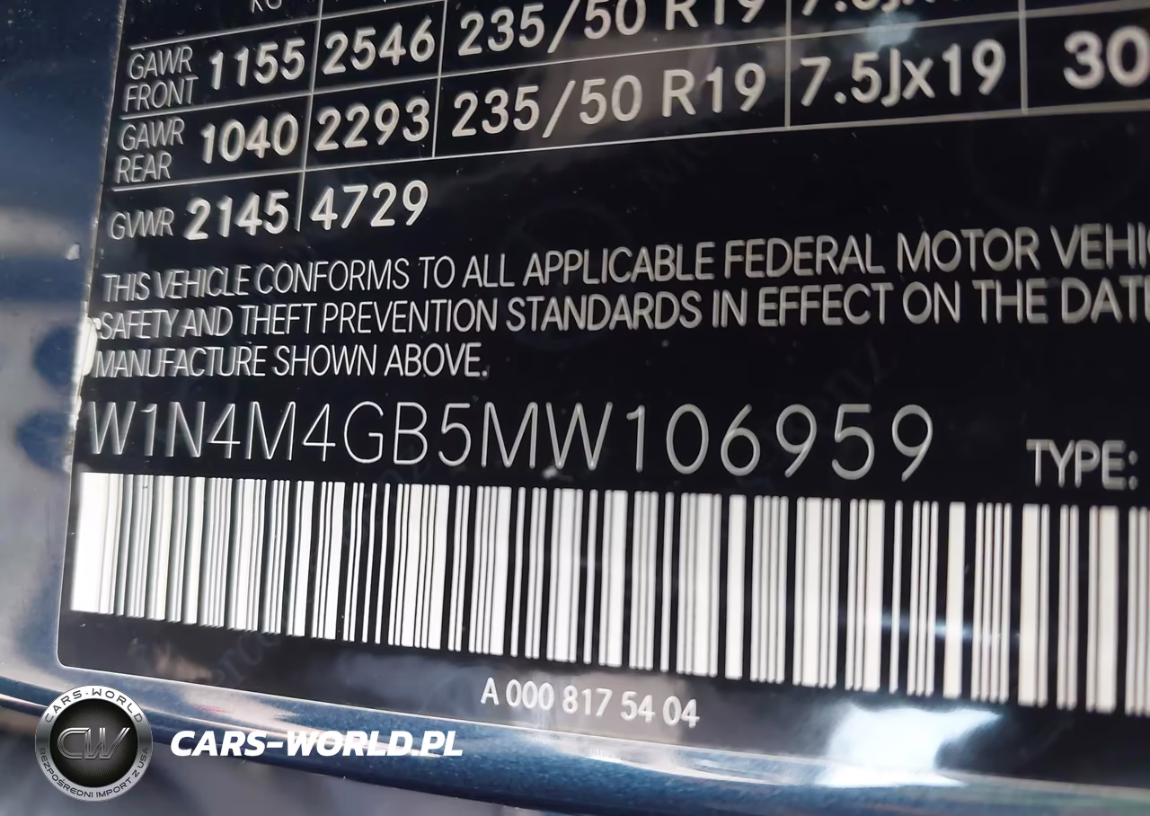 2021 Mercedes-Benz Glb 250 VIN:W1N4M4GB5MW106959 - 9