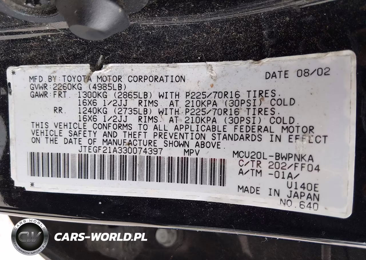 2003 Toyota Highlander Limited V6 VIN:JTEGF21A330074397 - 9