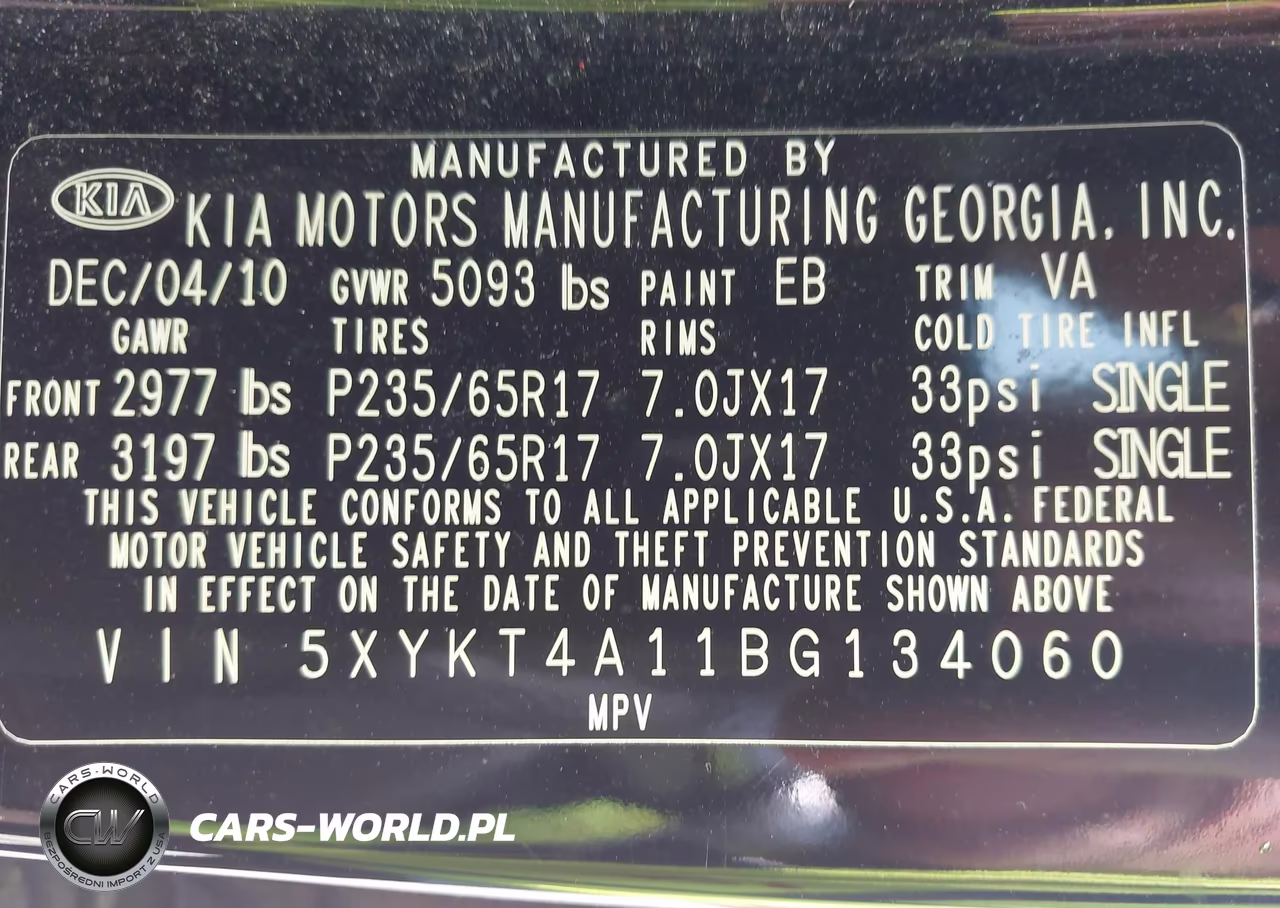 2011 Kia Sorento Lx VIN:5XYKT4A11BG134060 - 9