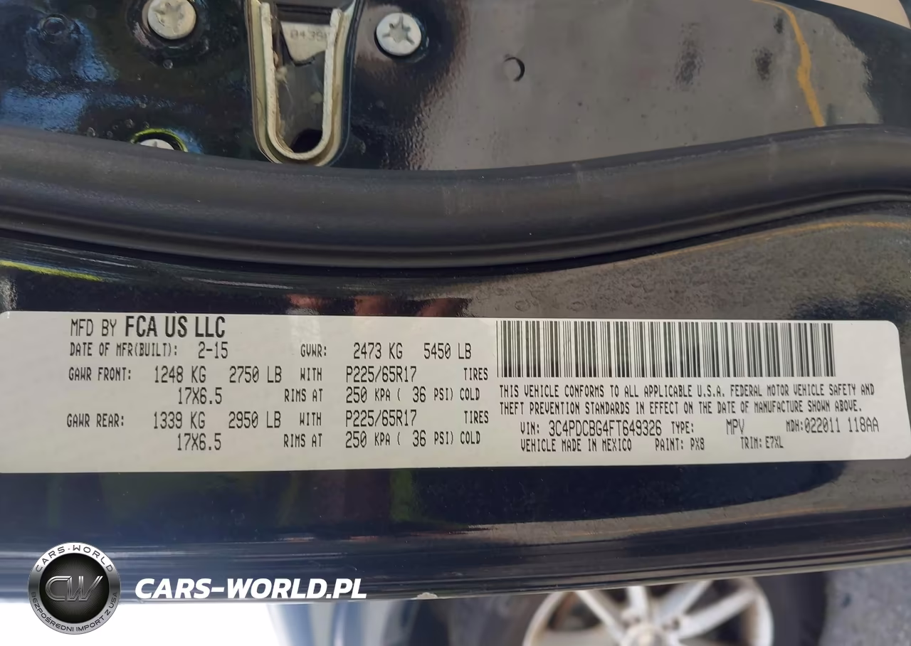 2015 Dodge Journey Sxt VIN:3C4PDCBG4FT649326 - 9