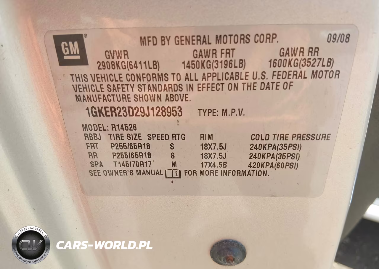2009 GMC Acadia Slt-1 VIN:1GKER23D29J128953 - 9