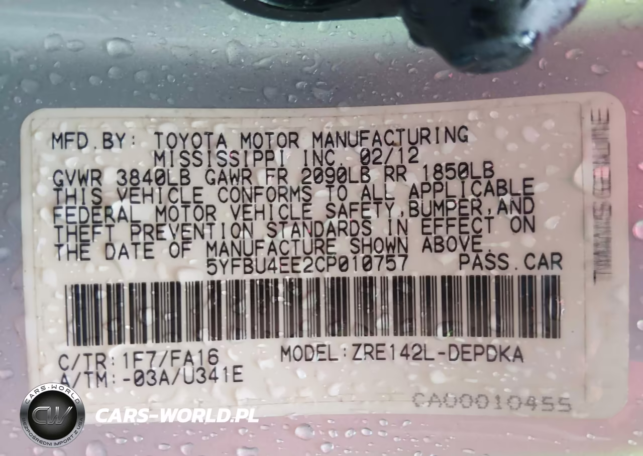 2012 Toyota Corolla L VIN:5YFBU4EE2CP010757 - 9