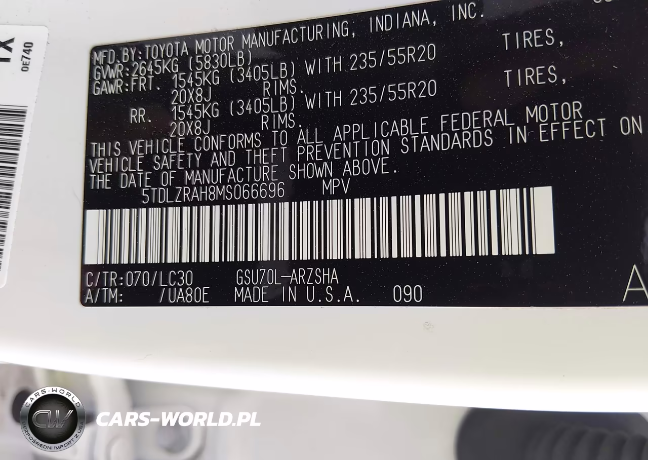 2021 Toyota Highlander Xse VIN:5TDLZRAH8MS066696 - 9