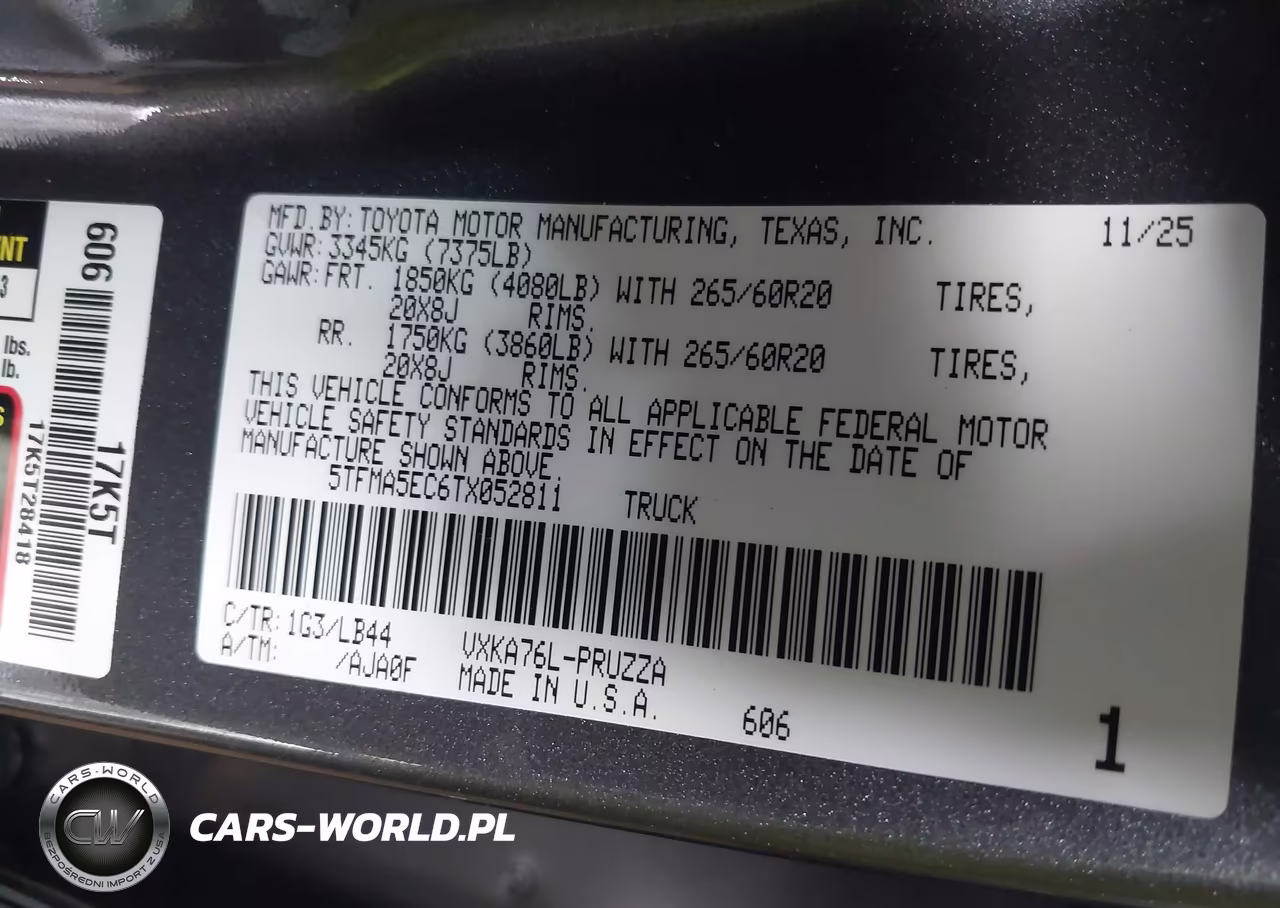 2026 Toyota Tundra 1794 Edition Crewmax 6.5' Bed VIN:5TFMA5EC6TX052811 - 9