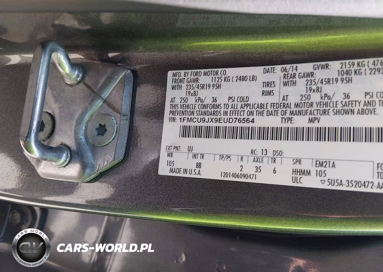 2014 Ford Escape Titanium VIN:1FMCU9JX9EUD76564 - 9