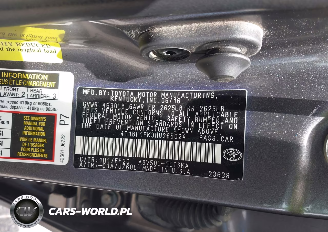 2017 Toyota Camry Se VIN:4T1BF1FK3HU285024 - 9