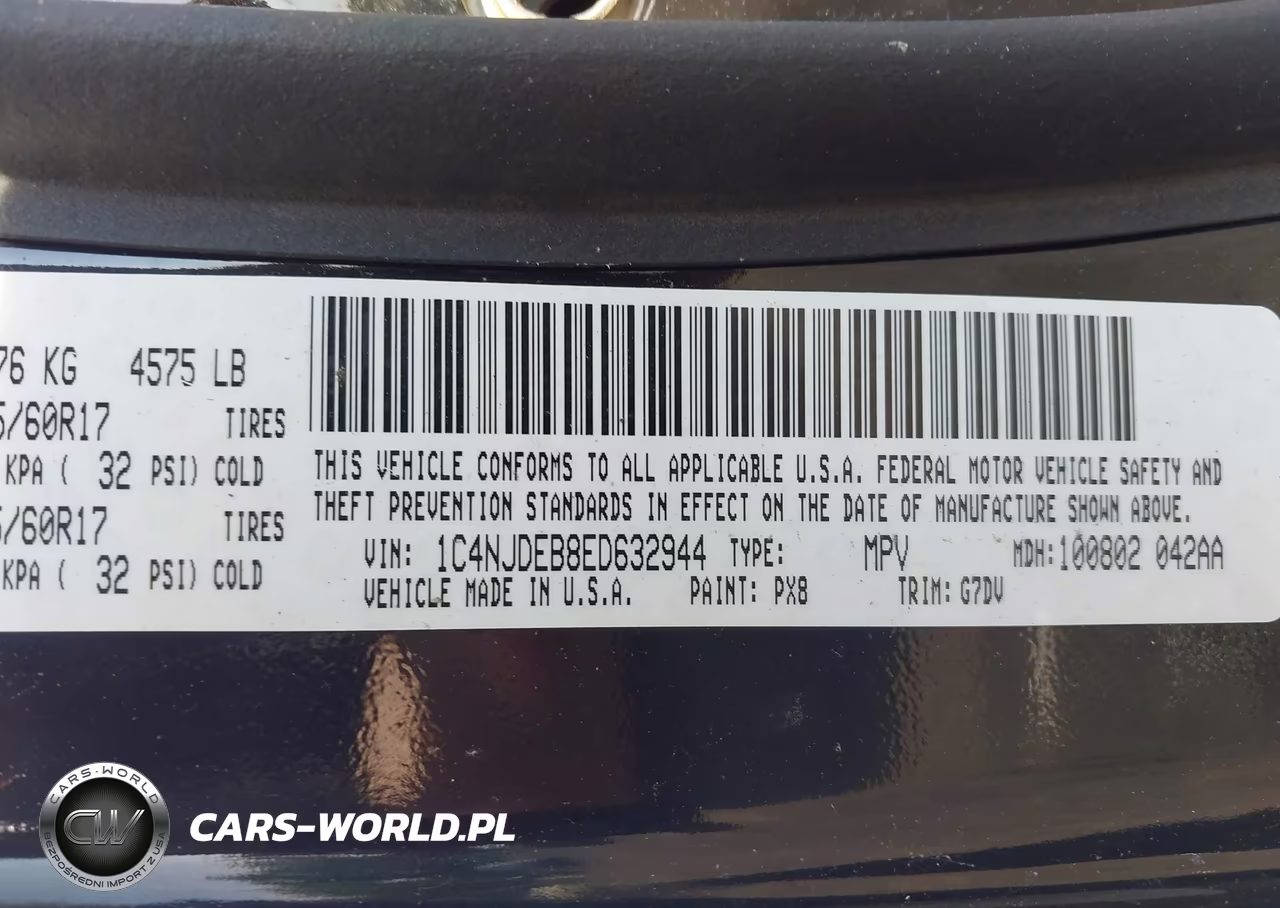 2014 Jeep Compass Latitude VIN:1C4NJDEB8ED632944 - 9