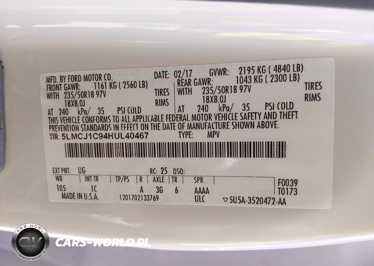 2017 Lincoln Mkc Premiere VIN:5LMCJ1C94HUL40467 - 9